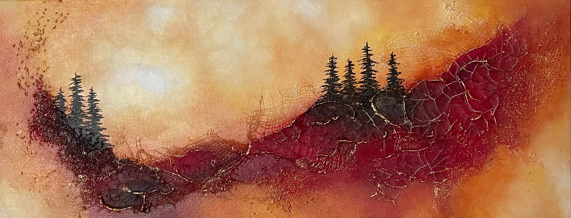 Evening Fire, 8x20